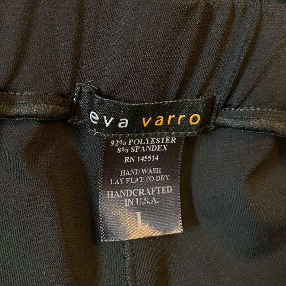 Eva Varro Sheer Drawstring Jogger Pant Size L Black - Picture 3 of 8